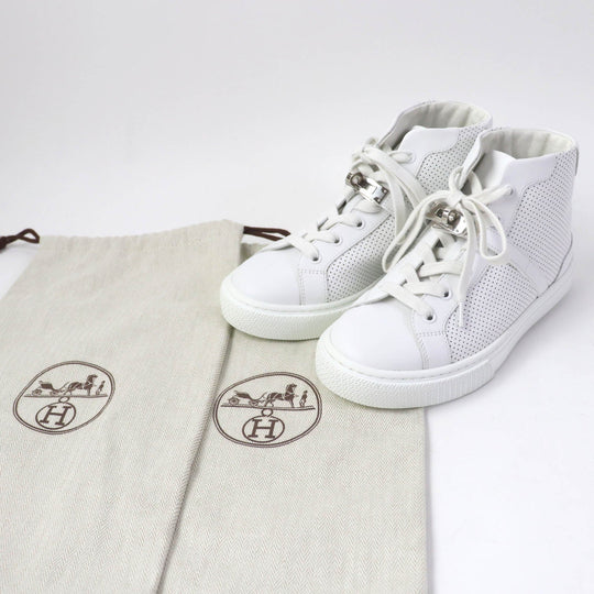 HERMES High cut sneakers Main: Leather white Daydream Women 35 Used Authentic