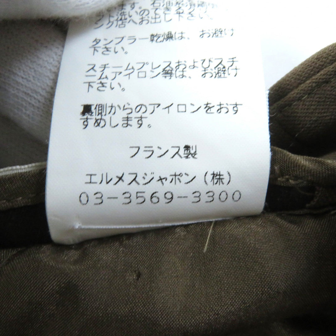 HERMES Tight Skirt Outer: 96% wool, Outer: 4% polyurethane, Lining: 100% silk Brown Women 34 Used Authentic