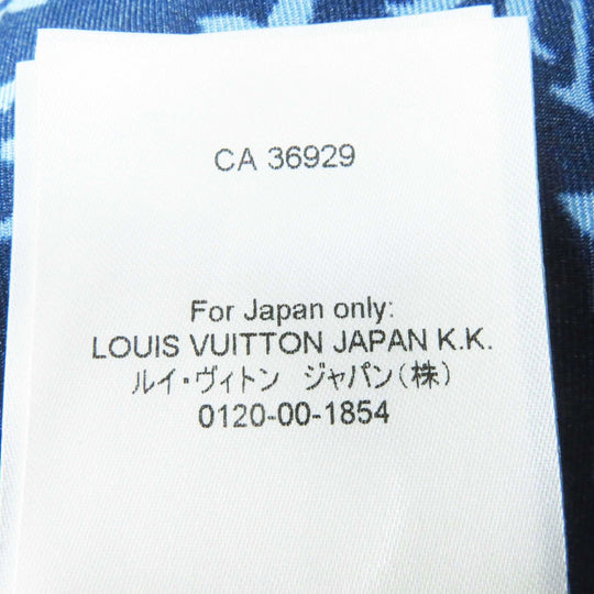 LOUIS VUITTON Long sleeve shirt Outer: 100% silk, Lining: 100% silk Navy light blue Women 34 Used Authentic