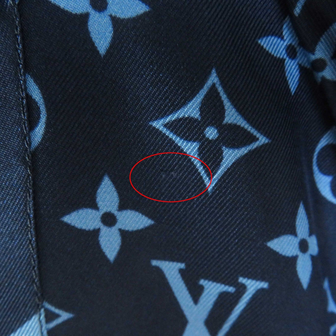LOUIS VUITTON Long sleeve shirt Outer: 100% silk, Lining: 100% silk Navy light blue Women 34 Used Authentic