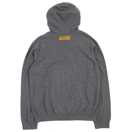 LOUIS VUITTON Hoodie Main: 98% cashmere, Main: 1% silk, Main: 1% nylon gray mens XL Used Authentic