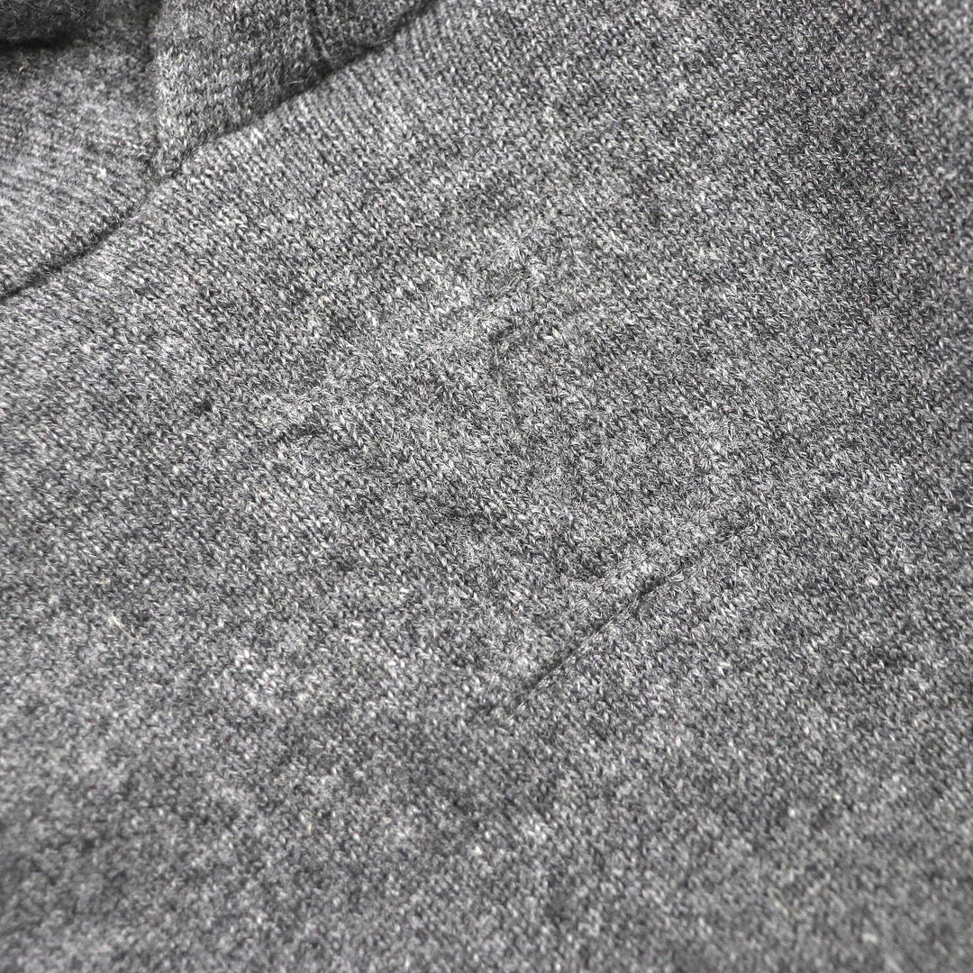 LOUIS VUITTON Hoodie Main: 98% cashmere, Main: 1% silk, Main: 1% nylon gray mens XL Used Authentic