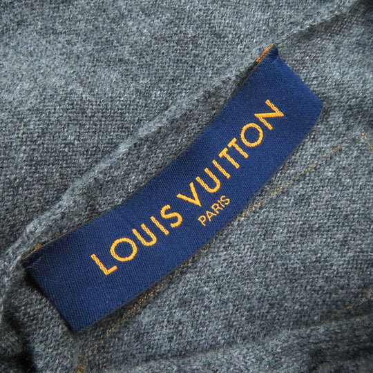 LOUIS VUITTON Hoodie Main: 98% cashmere, Main: 1% silk, Main: 1% nylon gray mens XL Used Authentic