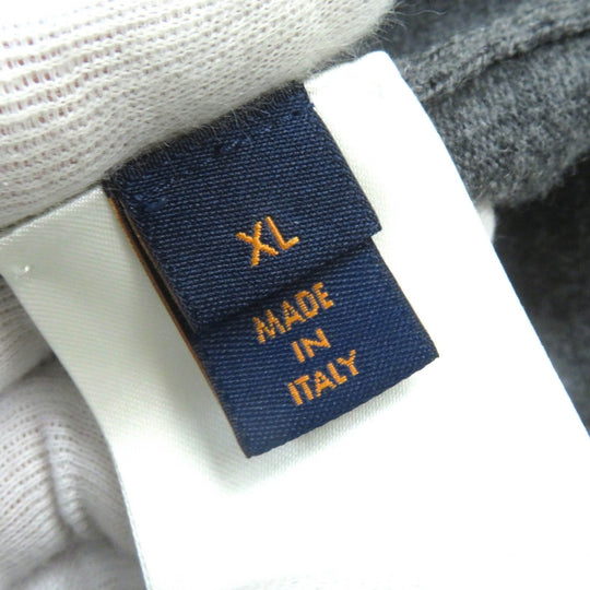 LOUIS VUITTON Hoodie Main: 98% cashmere, Main: 1% silk, Main: 1% nylon gray mens XL Used Authentic