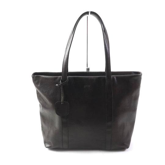 genten Tote Bag Main: Leather Brown Women Used Authentic