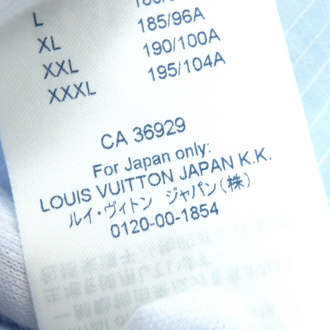 LOUIS VUITTON Long sleeve shirt SLJ9003 Main: 100% cotton Light blue mens SLIM FIT Used Authentic