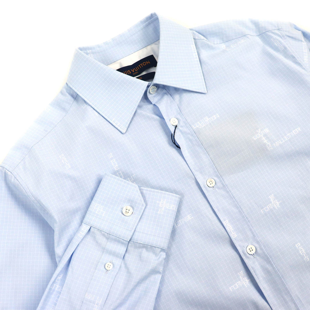 LOUIS VUITTON Long sleeve shirt SLJ9003 Main: 100% cotton Light blue mens SLIM FIT Used Authentic