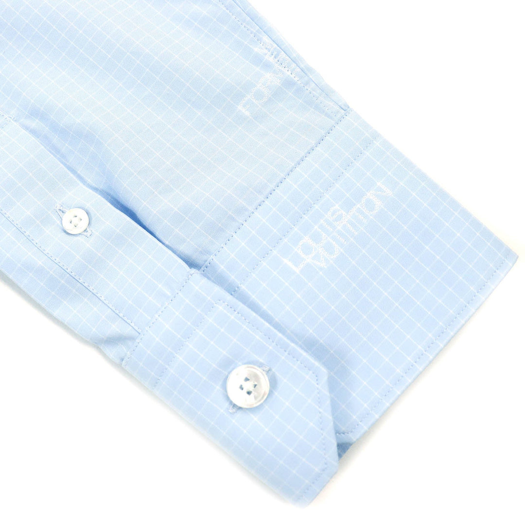 LOUIS VUITTON Long sleeve shirt SLJ9003 Main: 100% cotton Light blue mens SLIM FIT Used Authentic