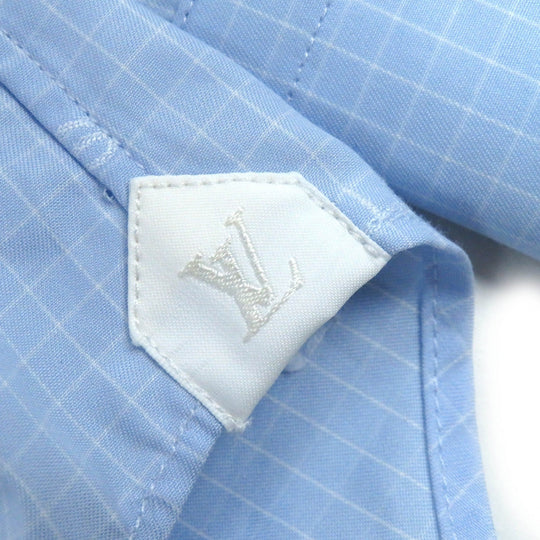 LOUIS VUITTON Long sleeve shirt SLJ9003 Main: 100% cotton Light blue mens SLIM FIT Used Authentic