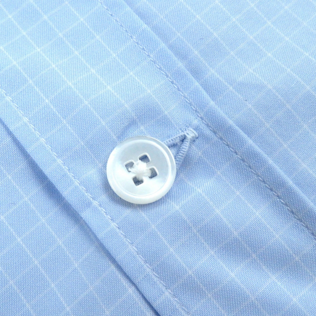 LOUIS VUITTON Long sleeve shirt SLJ9003 Main: 100% cotton Light blue mens SLIM FIT Used Authentic