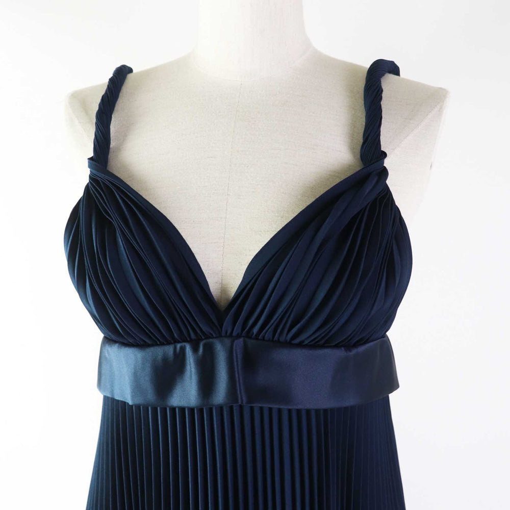 BURBERRY one piece 8038788 Outer: 100% polyester, part: 100% silk, part: 55% cotton, part: 45% viscose Navy Women 38 Used Authentic