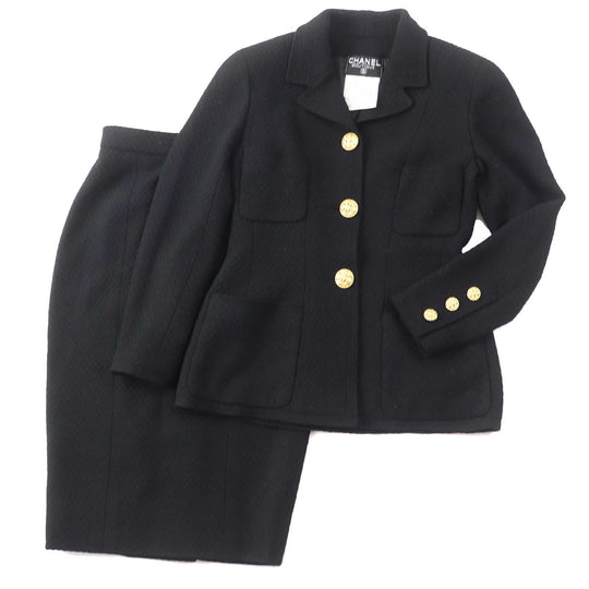 CHANEL setup 20506 Outer: 99% wool, 1% other Lining: 100% silk black Women 38 Used Authentic