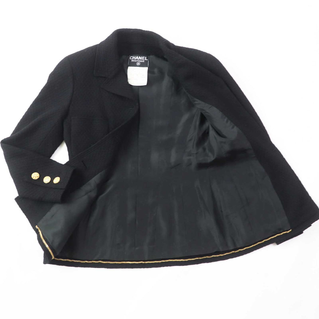CHANEL setup 20506 Outer: 99% wool, 1% other Lining: 100% silk black Women 38 Used Authentic