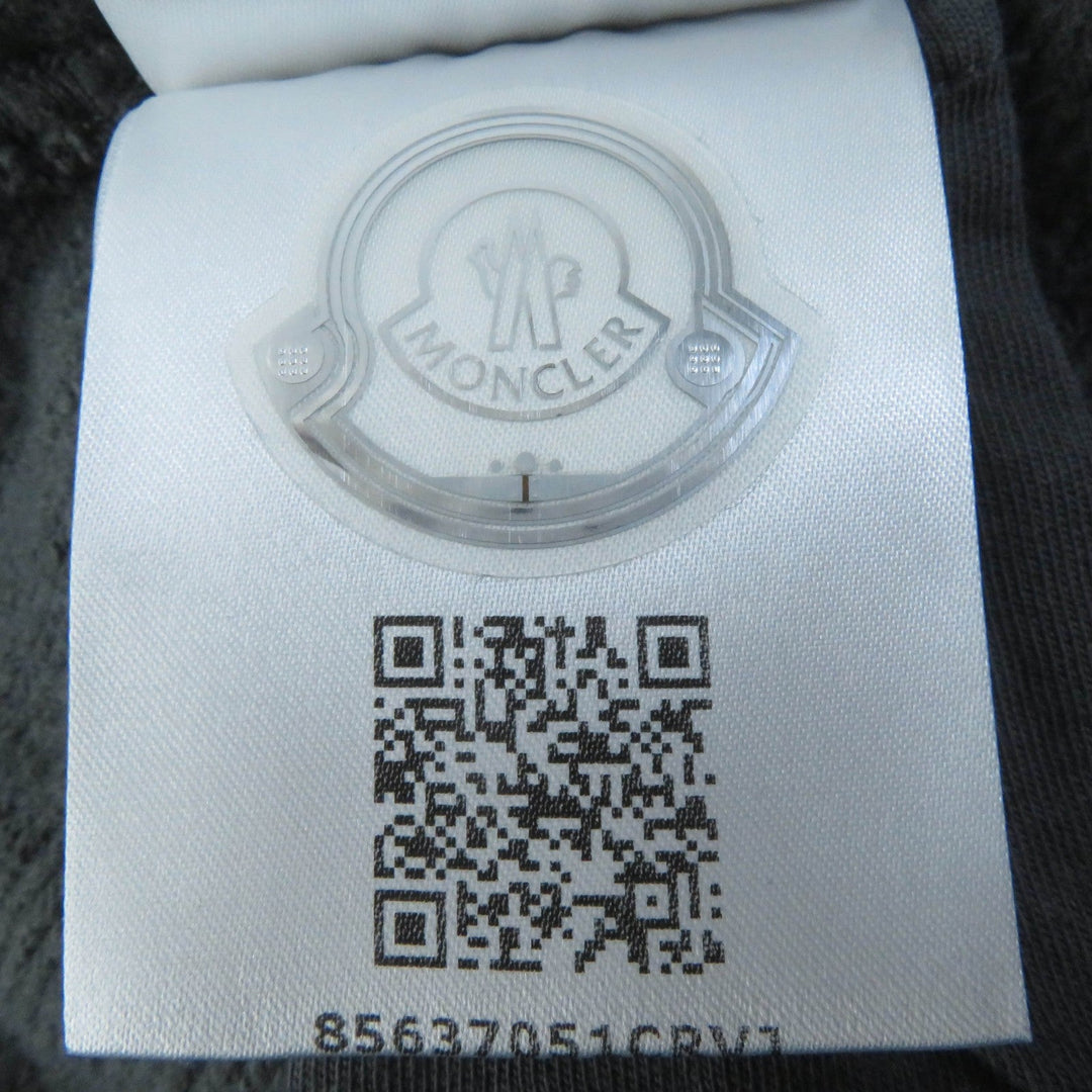 MONCLER sweat Main: 65% cotton, Main: 35% polyester, Part: 95% cotton, Part: 5% polyurethane Charcoal gray Women S Used Authentic