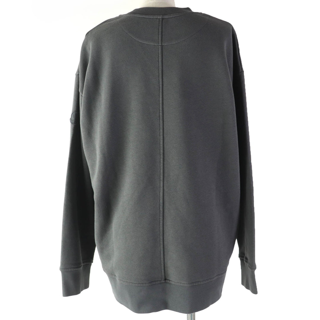 MONCLER sweat Main: 65% cotton, Main: 35% polyester, Part: 95% cotton, Part: 5% polyurethane Charcoal gray Women S Used Authentic