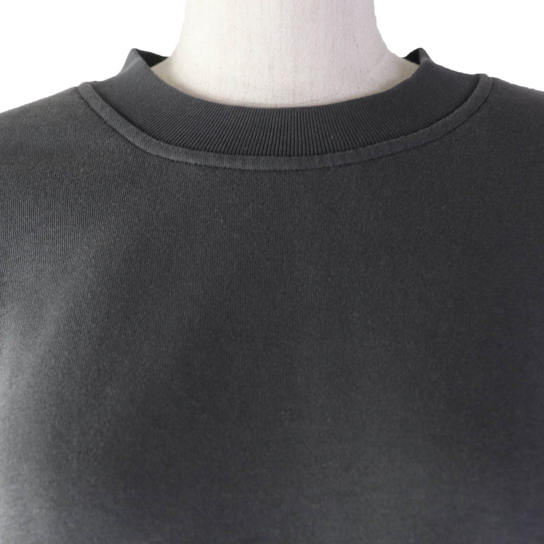 MONCLER sweat Main: 65% cotton, Main: 35% polyester, Part: 95% cotton, Part: 5% polyurethane Charcoal gray Women S Used Authentic