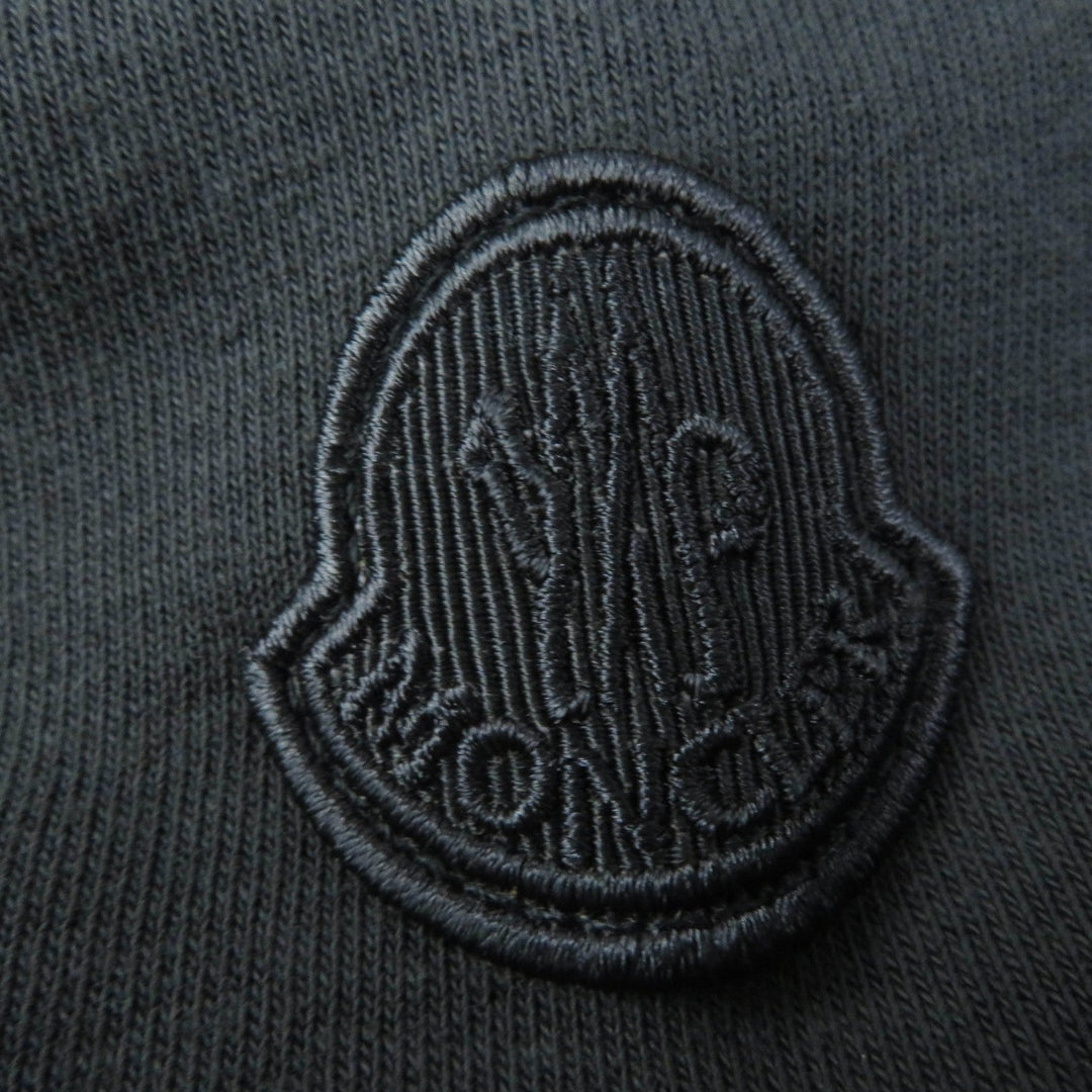 MONCLER sweat Main: 65% cotton, Main: 35% polyester, Part: 95% cotton, Part: 5% polyurethane Charcoal gray Women S Used Authentic