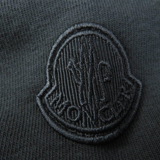 MONCLER sweat Main: 65% cotton, Main: 35% polyester, Part: 95% cotton, Part: 5% polyurethane Charcoal gray Women S Used Authentic
