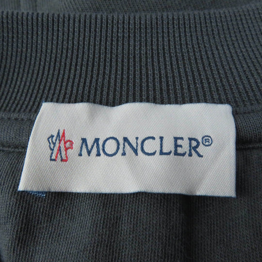 MONCLER sweat Main: 65% cotton, Main: 35% polyester, Part: 95% cotton, Part: 5% polyurethane Charcoal gray Women S Used Authentic