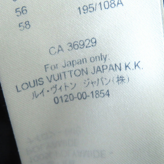 LOUIS VUITTON Jacket Main: Polyamide (nylon) 95%, Main: Polyurethane 5%, Other: Polyamide 100% Navy black mens 50 Used Authentic