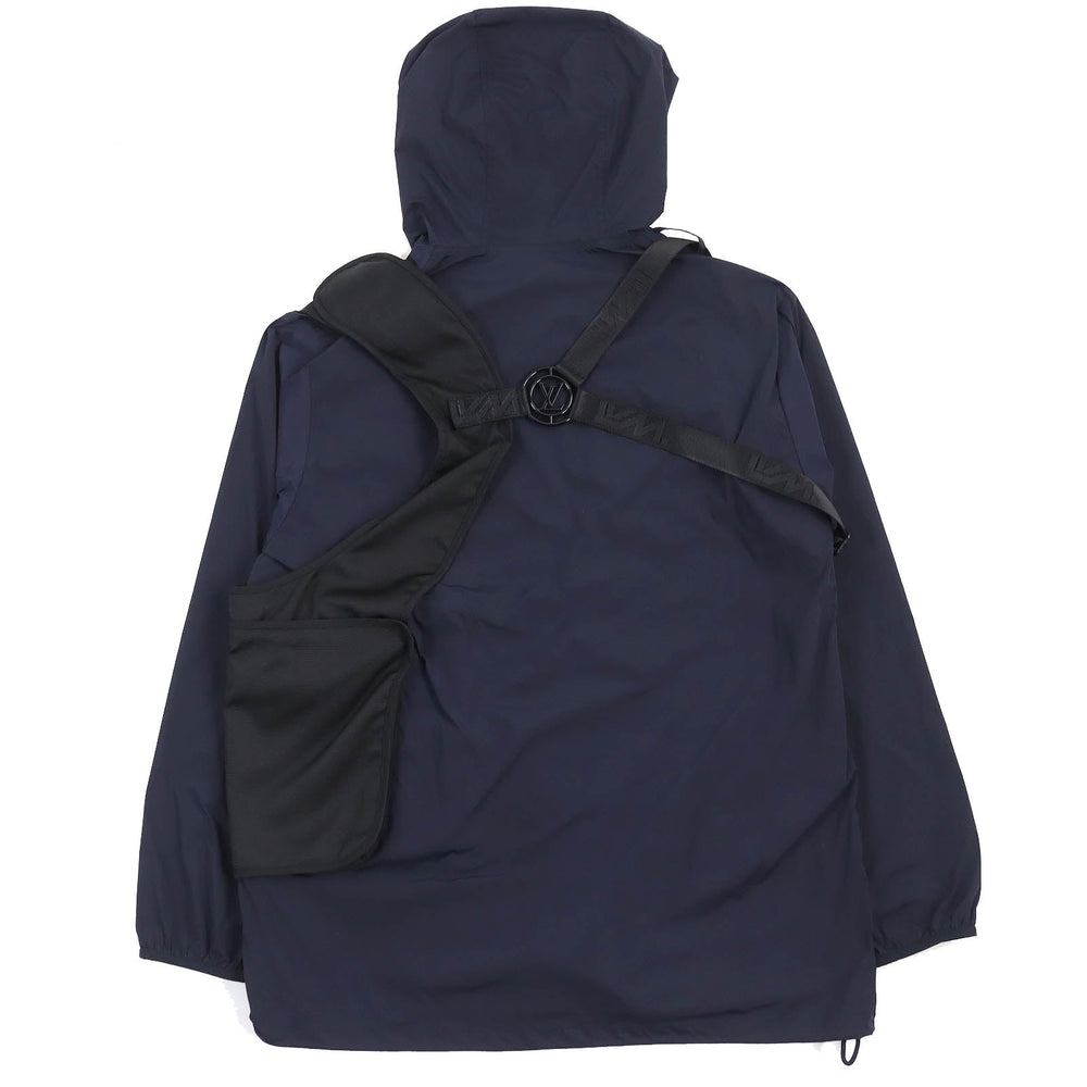 LOUIS VUITTON Jacket Main: Polyamide (nylon) 95%, Main: Polyurethane 5%, Other: Polyamide 100% Navy black mens 50 Used Authentic