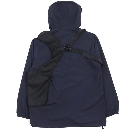 LOUIS VUITTON Jacket Main: Polyamide (nylon) 95%, Main: Polyurethane 5%, Other: Polyamide 100% Navy black mens 50 Used Authentic