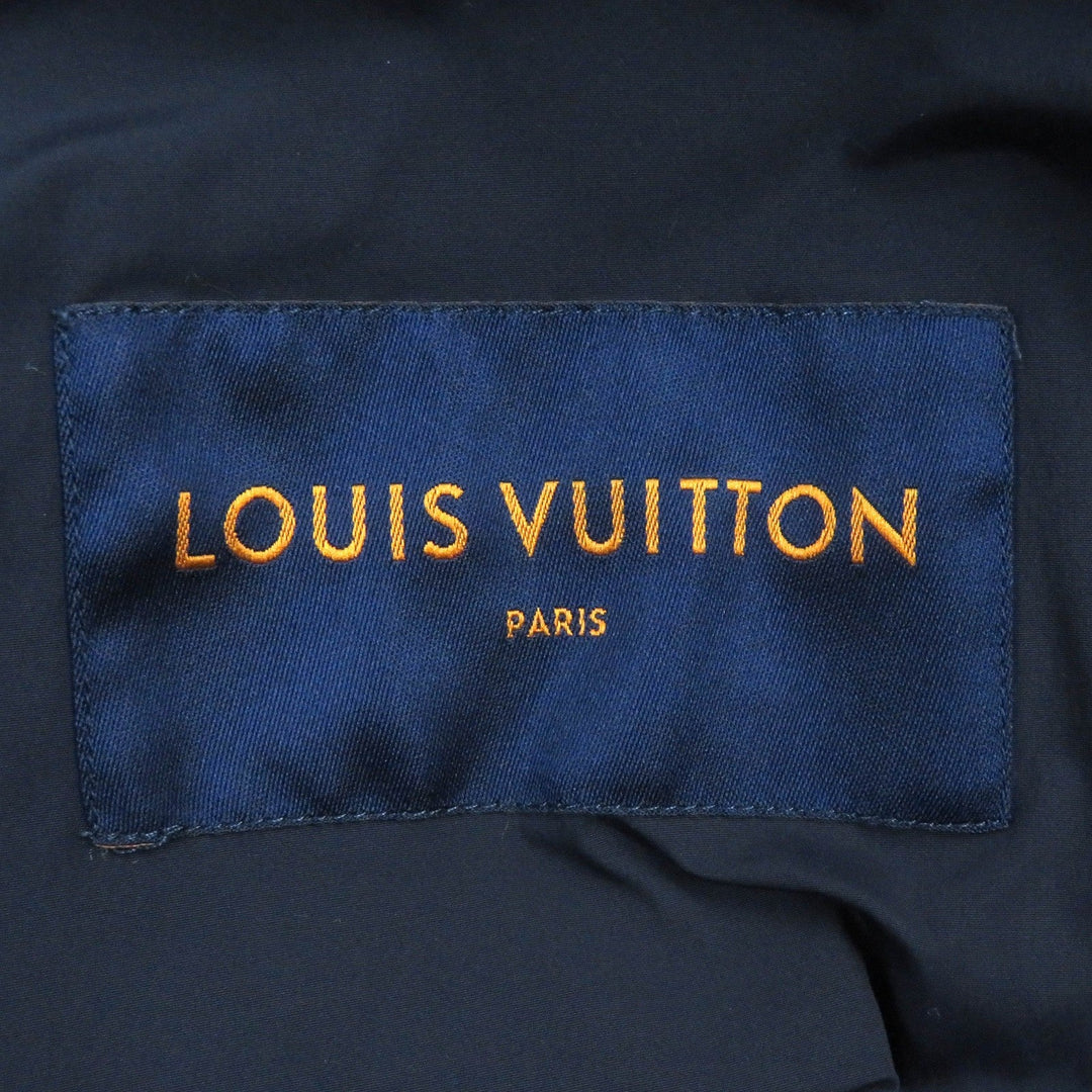 LOUIS VUITTON Jacket Main: Polyamide (nylon) 95%, Main: Polyurethane 5%, Other: Polyamide 100% Navy black mens 50 Used Authentic