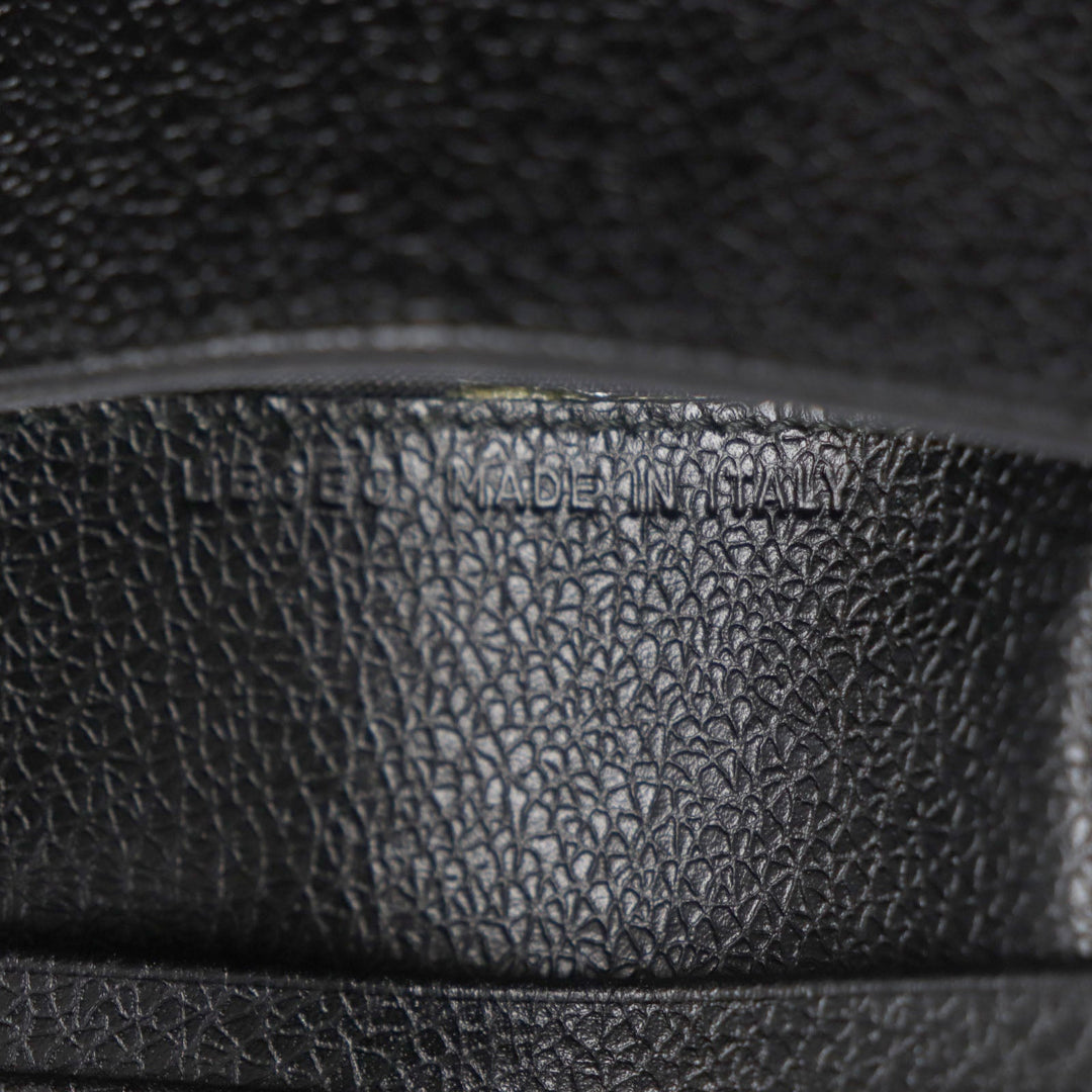 BVLGARI name card holder Main: Leather black mens Used Authentic
