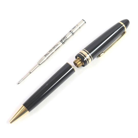 MONTBLANC Ballpoint pen Black Precious Rubbed Gin Black gold Le Grand mens Used Authentic