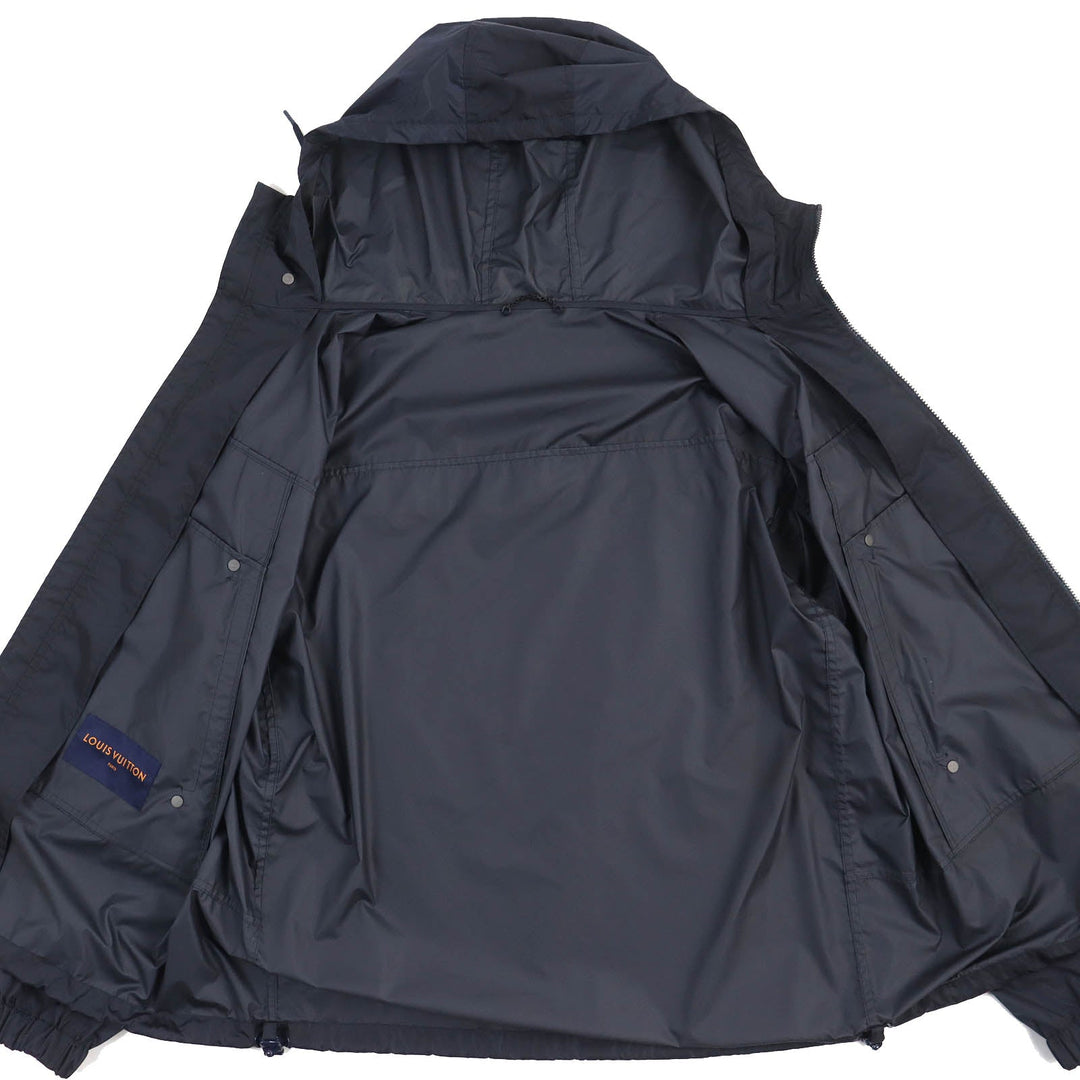 LOUIS VUITTON Jacket HHB51WNKJ Main: 88% polyamide (nylon), Main: 12% polyester, Leather part: cowhide Navy Staples Edition mens 52 Used Authentic