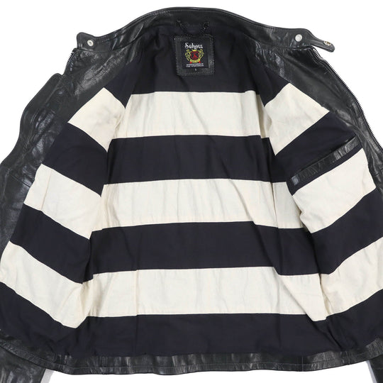 schott Riders jacket 3151036 Outer: goatskin, Lining: 100% cotton, Sleeve lining: 100% polyester black PADDED RIDERS mens L Used Authentic