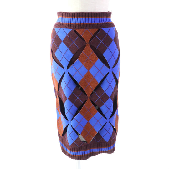BURBERRY skirt 8037373 Outer: 55% nylon, Outer: 44% rayon, Outer: 1% wool, Lining: 100% viscose multicolor Women XS Used Authentic