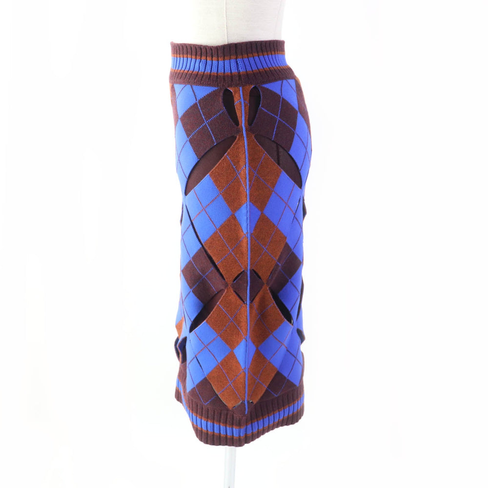 BURBERRY skirt 8037373 Outer: 55% nylon, Outer: 44% rayon, Outer: 1% wool, Lining: 100% viscose multicolor Women XS Used Authentic