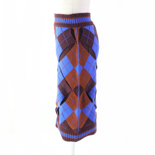 BURBERRY skirt 8037373 Outer: 55% nylon, Outer: 44% rayon, Outer: 1% wool, Lining: 100% viscose multicolor Women XS Used Authentic
