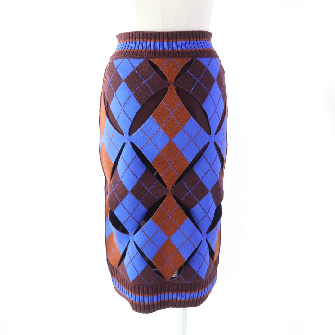 BURBERRY skirt 8037373 Outer: 55% nylon, Outer: 44% rayon, Outer: 1% wool, Lining: 100% viscose multicolor Women XS Used Authentic