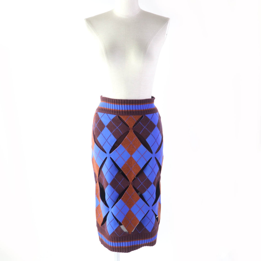 BURBERRY skirt 8037373 Outer: 55% nylon, Outer: 44% rayon, Outer: 1% wool, Lining: 100% viscose multicolor Women XS Used Authentic