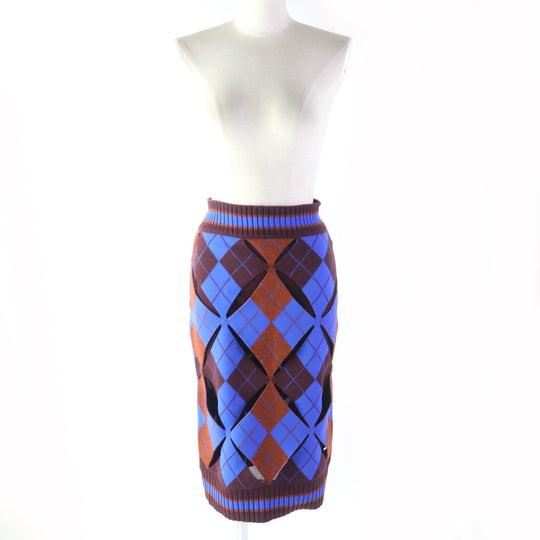 BURBERRY skirt 8037373 Outer: 55% nylon, Outer: 44% rayon, Outer: 1% wool, Lining: 100% viscose multicolor Women XS Used Authentic