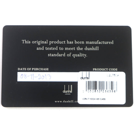 Dunhill Key case Key holder  Textured leather black Windsor