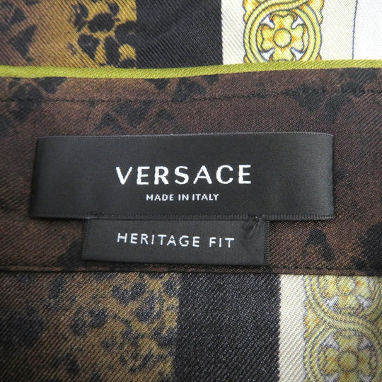 VERSACE Long sleeve shirt A84050 Main: 100% silk multicolor mens 39 Used Authentic