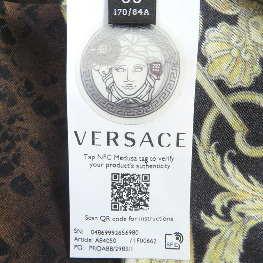 VERSACE Long sleeve shirt A84050 Main: 100% silk multicolor mens 39 Used Authentic