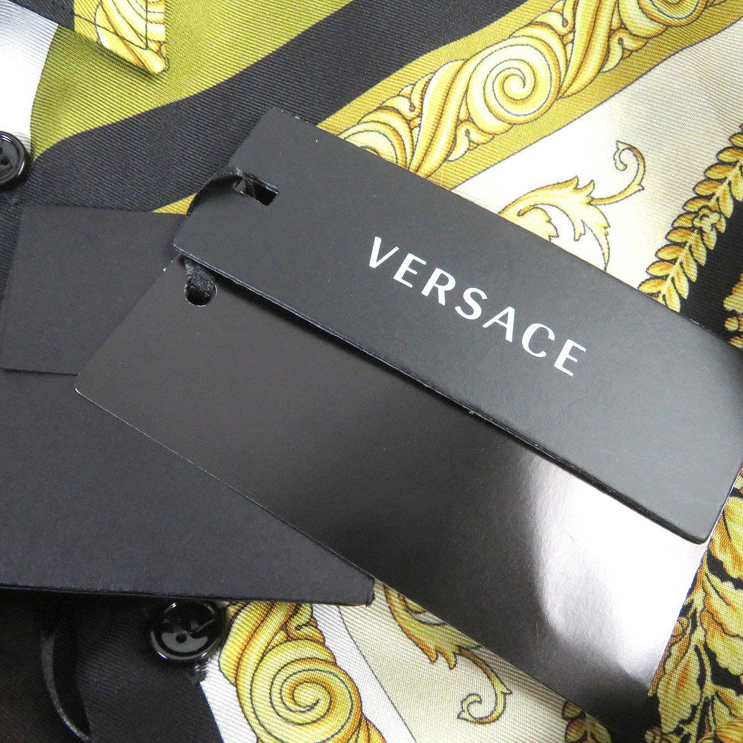 VERSACE Long sleeve shirt A84050 Main: 100% silk multicolor mens 39 Used Authentic