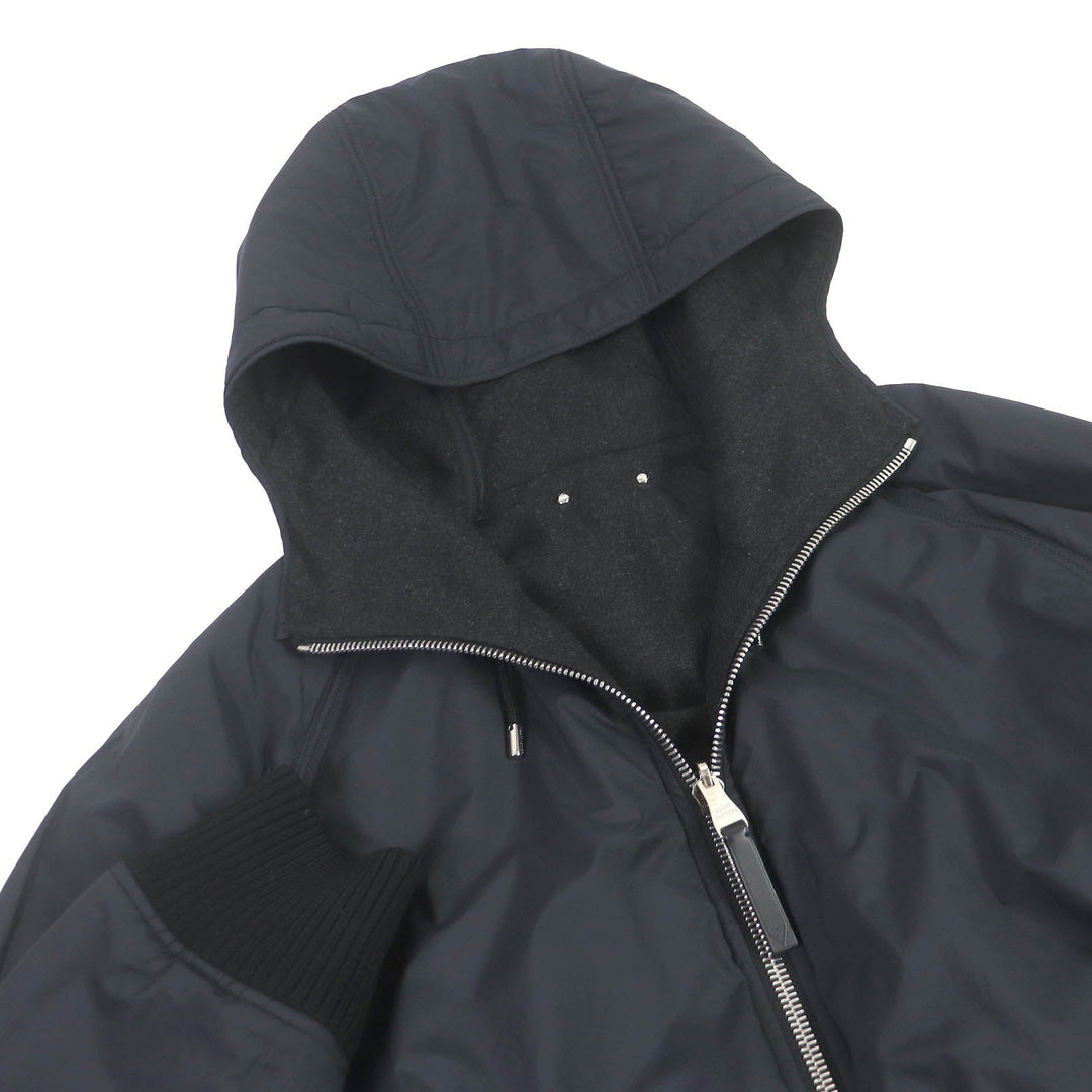 LOUIS VUITTON Blouson Outer: 100% polyester, Lining: 85% cashmere, Lining: 15% cotton, Filling: 100% polyester Dark navy black mens 48 Used Authentic