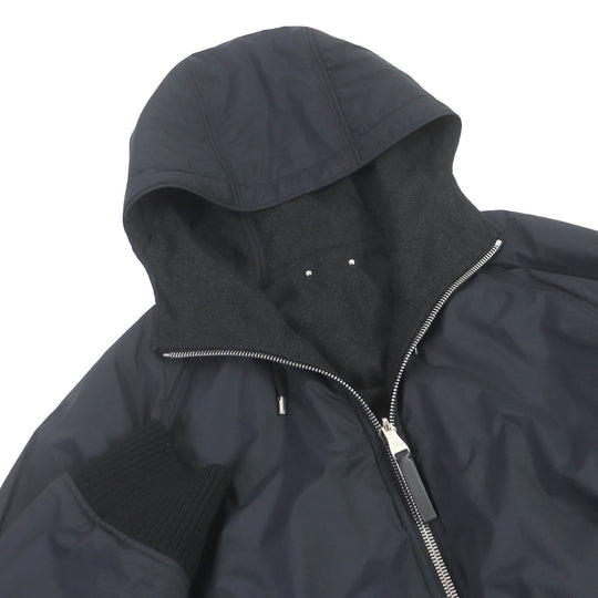LOUIS VUITTON Blouson Outer: 100% polyester, Lining: 85% cashmere, Lining: 15% cotton, Filling: 100% polyester Dark navy black mens 48 Used Authentic