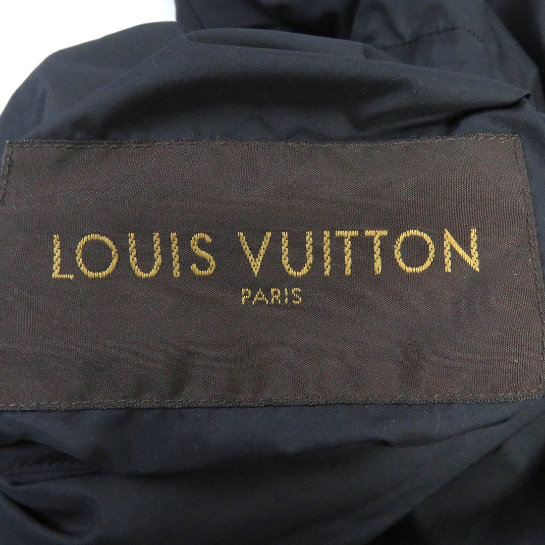 LOUIS VUITTON Blouson Outer: 100% polyester, Lining: 85% cashmere, Lining: 15% cotton, Filling: 100% polyester Dark navy black mens 48 Used Authentic