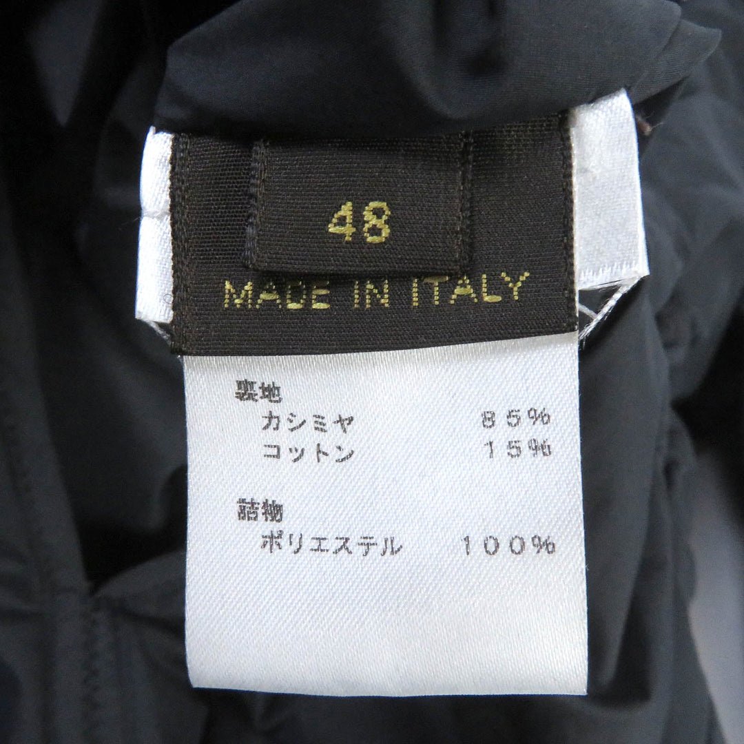 LOUIS VUITTON Blouson Outer: 100% polyester, Lining: 85% cashmere, Lining: 15% cotton, Filling: 100% polyester Dark navy black mens 48 Used Authentic
