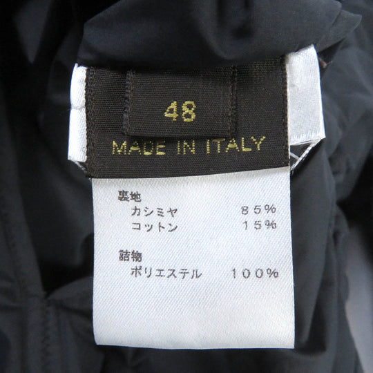 LOUIS VUITTON Blouson Outer: 100% polyester, Lining: 85% cashmere, Lining: 15% cotton, Filling: 100% polyester Dark navy black mens 48 Used Authentic