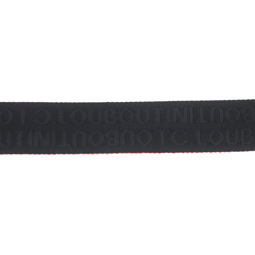 Christian Louboutin Sling bag 1215059 Crocodile embossed leather, gunmetal Black red Blaster mens Used Authentic
