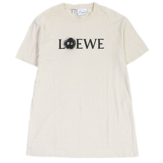 LOEWE Short sleeve T-shirt H848341X01 Main: 100% cotton, Part: 95% cotton, Part: 5% elastane (polyurethane), Part: 100% polyester light beige mens XS Used Authentic