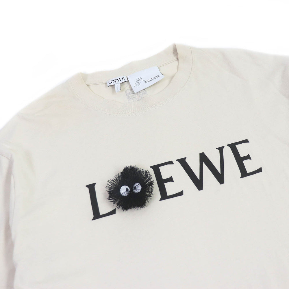 LOEWE Short sleeve T-shirt H848341X01 Main: 100% cotton, Part: 95% cotton, Part: 5% elastane (polyurethane), Part: 100% polyester light beige mens XS Used Authentic