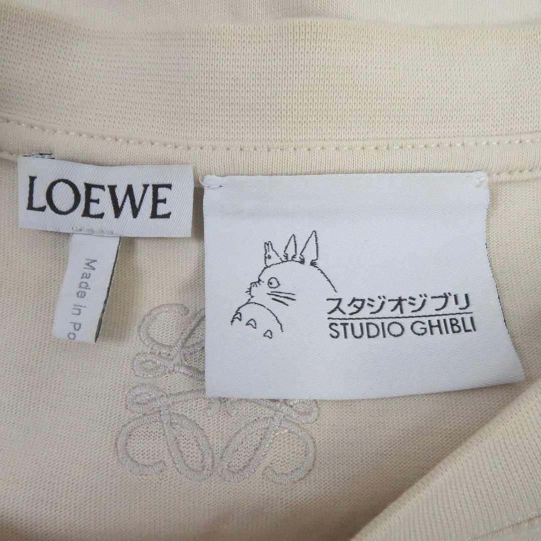 LOEWE Short sleeve T-shirt H848341X01 Main: 100% cotton, Part: 95% cotton, Part: 5% elastane (polyurethane), Part: 100% polyester light beige mens XS Used Authentic